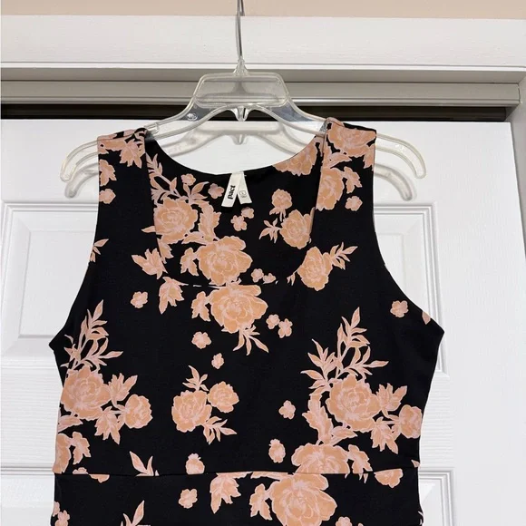 Pact Twilight Pink Floral Black Dress - Size Large - Picture 5 of 10